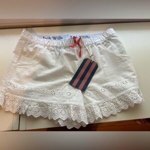 Jack Wills White Lace Trim Shorts
